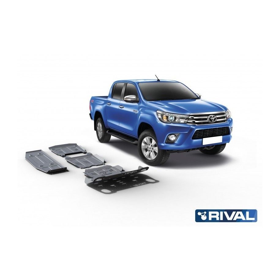 Hilux 2015+ EURO 6 Kit de 4 blindages en alu 6mm RIVAL 23333.9526.1.6 Hilux 2015+ EURO 6 Kit de 4 blindages en alu 6mm RIVAL 23333.9526.1.6