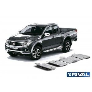 Kit de 4 Blindages en  aluminium 6mm RIVAL pour Fiat Fullback 23333.4046.1.6