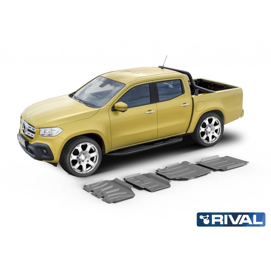Kit de 4 Blindages en aluminium 6mm RIVAL pour Classe X 23333.3943.1.6 Kit de 4 Blindages en aluminium 6mm RIVAL pour Classe X 23333.3943.1.6