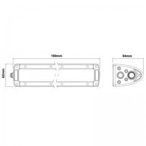 Barre de leds Flood Beam 4 Leds outback import  LED4-F