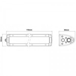 Barre de leds Flood Beam 2 Leds outback import  LED2-F2