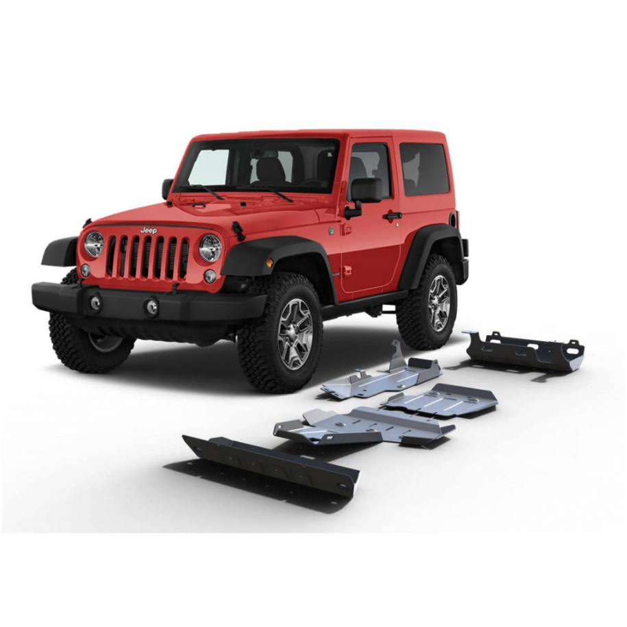 Kit complet 5 blindages jk 2.8l diesel 2 portes Kit complet 5 blindages jk 2.8l diesel 2 portes
