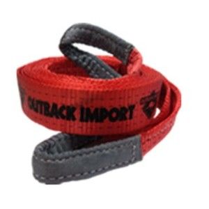 Sangle De Traction 10 Mètres - Charge Max 2000 Kg, Largeur 50 Mm, Avec Crochet, Pour Treuil