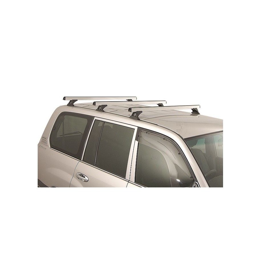 Jeu De 4 Barres De Toit Pour Toyota Land Cruiser LC100 / FJ100 (1998-2007) | Coques De Rail Noires ABS | Montage Facile