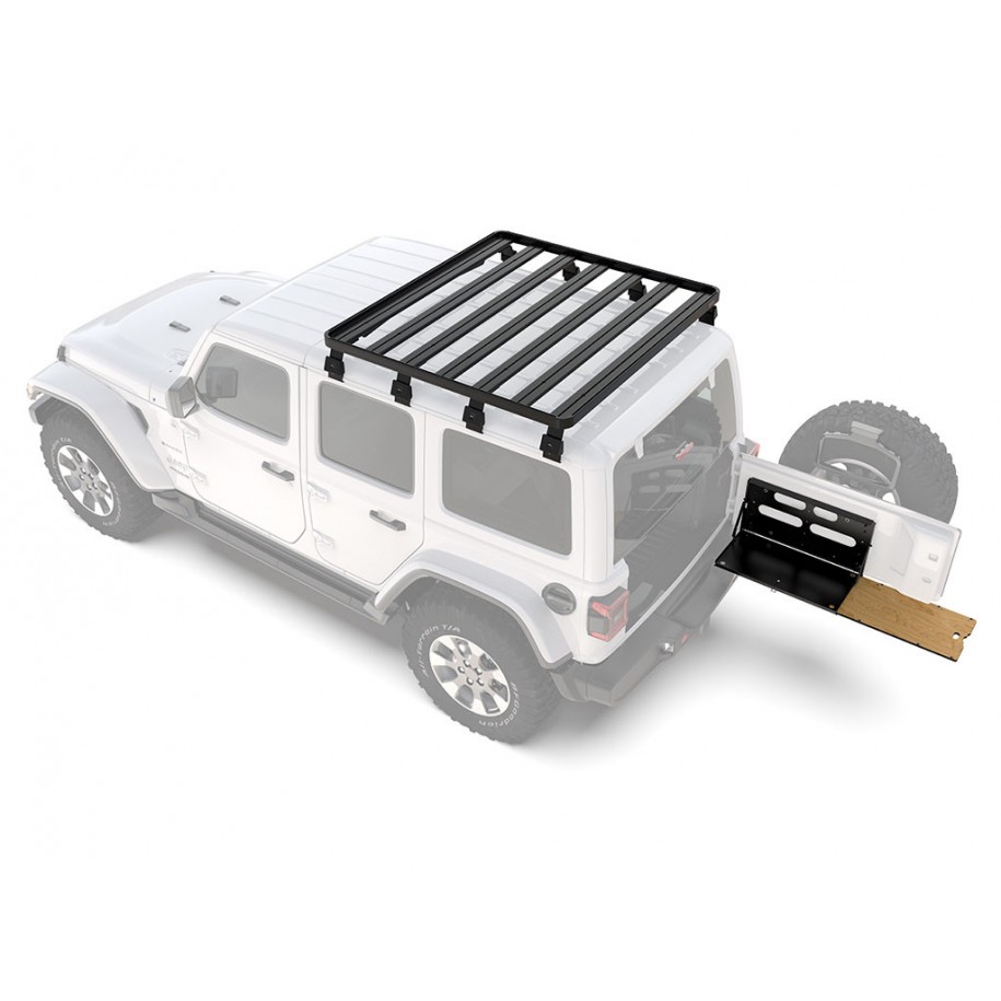 Kit de 1/2 galerie Slimline II avec table pliante pour Jeep Wrangler JL 4 portes (2018 - jusqu’à présent) - de Front Run