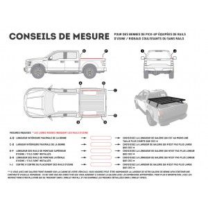 Kit de galerie Slimline II pour une benne de Pick-Up / 1165 mm (l) × 1560 mm(L) - de Front Runner KRLB008T