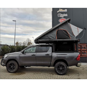 Canopy Camper Alu-Cab version AC20 comfort noir Toyota Hilux Revo double cabine 2016+ (kit de montage inclus)