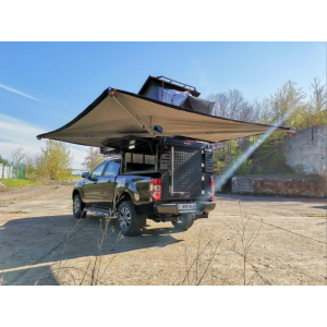Canopy Camper Alu-Cab version AC20 comfort noir Toyota Hilux Revo double cabine 2016+ (kit de montage inclus)