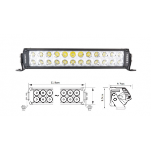 Barre led Vision X Shocker X2 48 leds 240W - 819mm