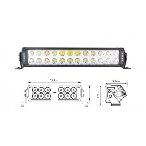 Barre led Vision X Shocker X2 30 leds 150W - 531mm