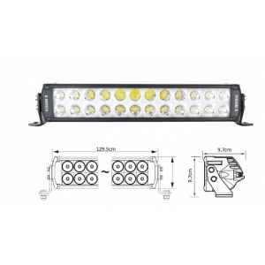 Barre led Vision X Shocker X2 78 leds 320W - 1295mm