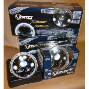 Optique / phare led Vision-X Vortex 7'' Vision-X noir/chrome