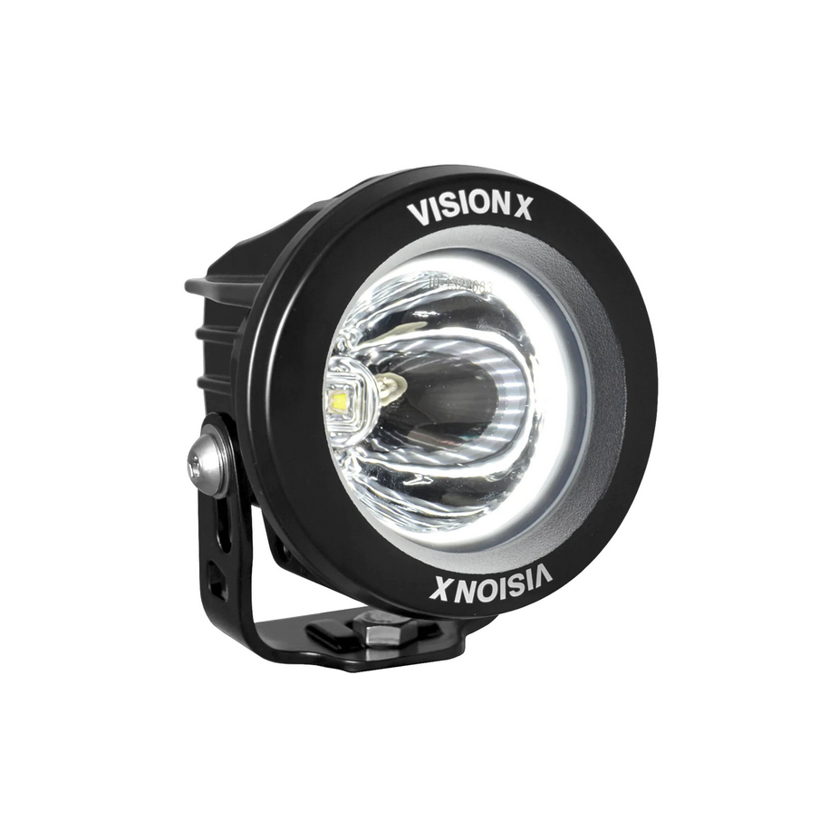 Projecteur LED Vision X Optimus rond de 3,7" avec faisceau de 15° et halo blanc