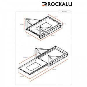 Ford Ranger Raptor 2022-Plateau ROCKALU coulissant/basculant - Réfrigérateur (850x530mm)