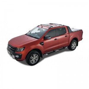 Ford Ranger PX III 2019 2022-Kit x2 barres de toit 905mm Stealthbar Rhino-rack (sur barres d'origine) RSK01+RSB04