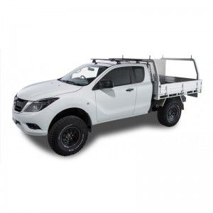 Ford Ranger PX III 2019 2022-Kit x2 barres de toit 1260mm Heavy Duty (sur rails de toit) RLT600+VA126