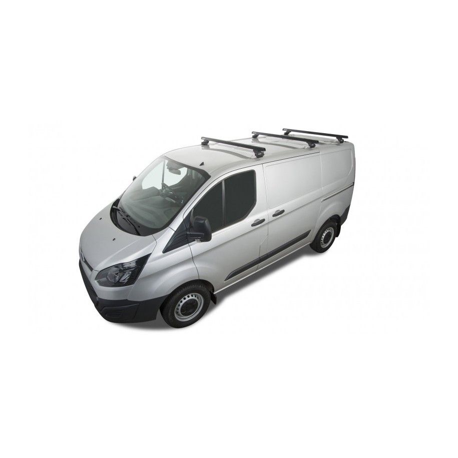 Ford Transit Custom 2017-Heavy Duty RLTP Noir 3 barres de toit Ford Transit Custom 2017-Heavy Duty RLTP Noir 3 barres de toit