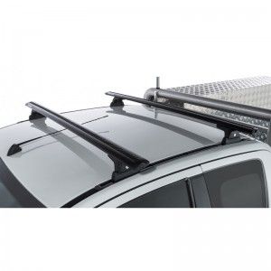 Ford Ranger PX III 2019 2022-Kit x2 barres de toit 1260mm Heavy Duty (sur rails de toit) RLT600+VA126