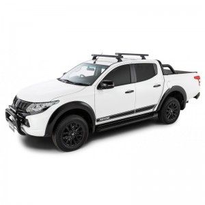 Mitsubishi L200 2018-Kit x2 barres de toit 1250mm Heavy Duty Rhino-rack (sur fixations d'origine)