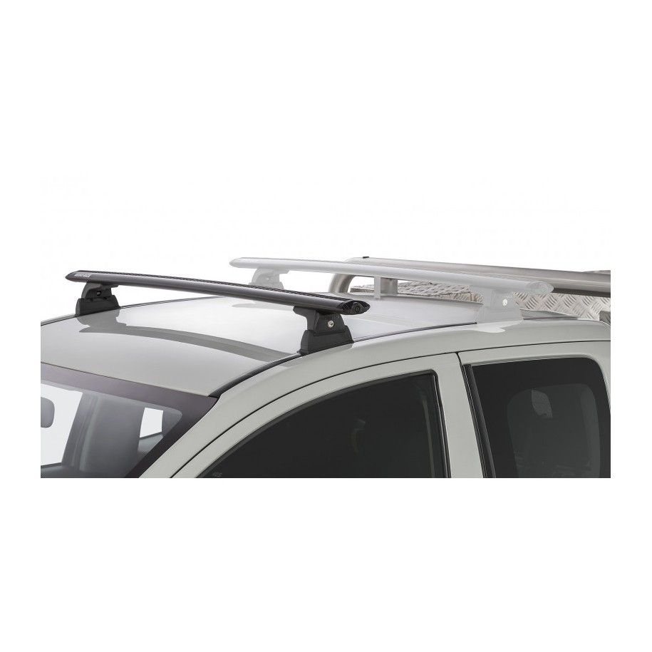 Mitsubishi L200 2018-Vortex RLT600 Rainure Monté Noir 1 barre de toit (Avant) Mitsubishi L200 2018-Vortex RLT600 Rainure Monté Noir 1 barre de toit (Avant)