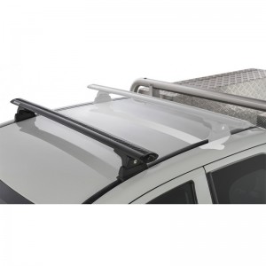 Mitsubishi L200 2018-Vortex RLT600 Rainure Monté Noir 1 barre de toit (Avant)