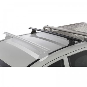 Mitsubishi L200 2018-Vortex RLT600 Rainure Monté Noir 1 barre de toit (Arrière)