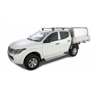 Mitsubishi L200 2016 2018-Kit x2 barres de toit 1260mm Vortex Rhino-rack (sur ancrage d'origine) - Mitsubishi Triton 2015+