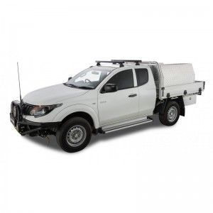 Mitsubishi L200 2016 2018-Kit x2 barres de toit 1500mm Heavy Duty Rhino-rack (sur ancrage d'origine) - Mitsubishi Triton 2015+