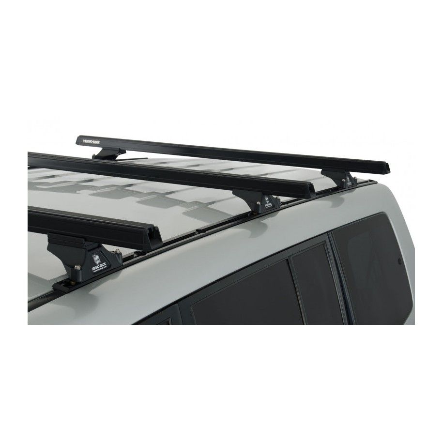 Barres de toit transversales acier pour Mitsubishi Pajero Sport I 1998-2008 Noir