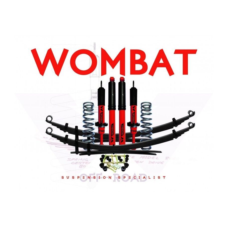 Mitsubishi L200 2016 2018-Kit suspension Wombat Mitsubishi L200 2015+ réhausse 40 mm avant 50 kg arrière 0-300 kg