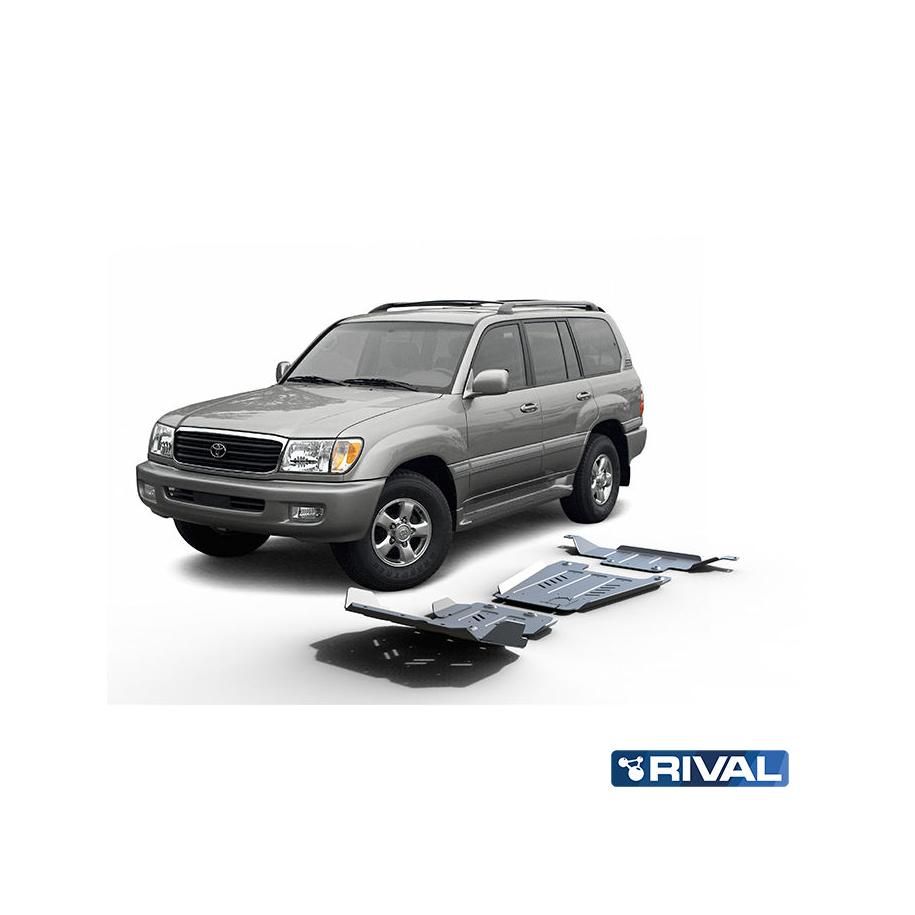 Blindages du moteur et de la boîte de vitesses Toyota Land Cruiser HDJ100 1998-2007 4,7lEssence Aluminium Blindages du moteur et de la boîte de vitesses Toyota Land Cruiser HDJ100 1998-2007 4,7lEssence Aluminium