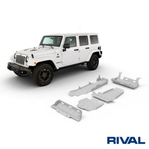 Rival Jeep Wrangler Full kit (5 pcs) Skid plates set