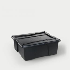 D-co Bin 32 - D-co bin with snap on lid - one (1) set of three (3) - all black