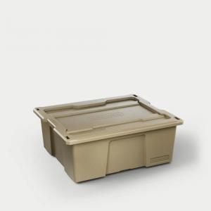 D-co Bin 32 - D-co bin with snap on lid - one (1) set of three (3) - all black