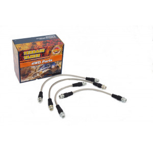 KIT DE FLEXIBLES DE FREIN TRESSES POUR RÃ‰HAUSSE 50MM AVEC ES