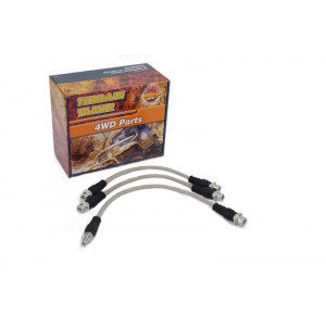 KIT DE FLEXIBLES DE FREIN TRESSES POUR RÃ‰HAUSSE 50MM SANS ES