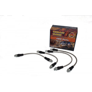 KIT DE FLEXIBLES DE FREIN TRESSES POUR SUSPENSION RÃ‰HAUSSÃ‰E