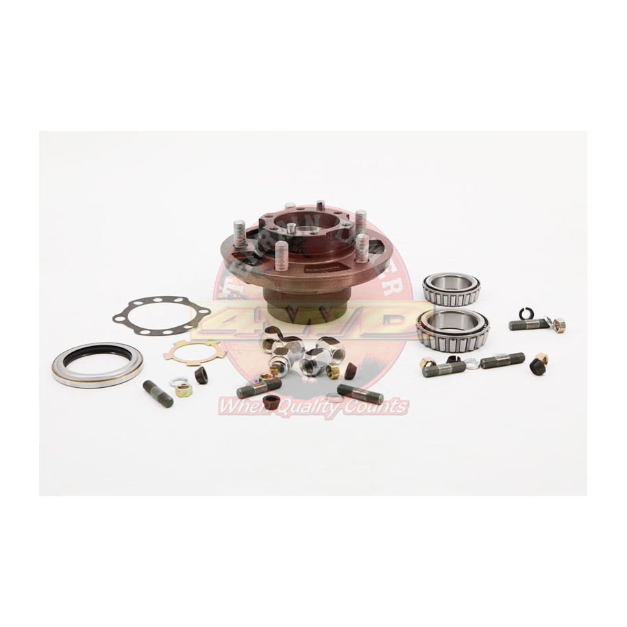 HUB ASSY KIT FRONT INC OE BEARINGS STUDS NUTS WASHERS SEALS