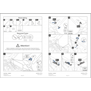 Vérins de capot RIVAL Suzuki Jimny 2018+ 2A.ST.5504.1