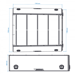 Hardtop aluminium V3 ROCKALU Dodge Ram 1500 2009+ Crew Cab (Avec RamBox)