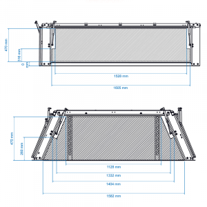 Hardtop aluminium V3 ROCKALU Dodge Ram 1500 2009+ Crew Cab (Avec RamBox)