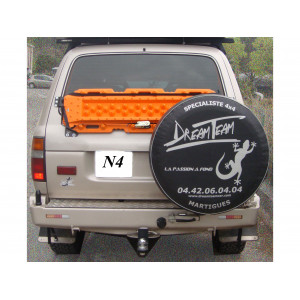 Support de plaques à sable Maxtrax sur le hayon pour Toyota HDJ80 N4-Offroad