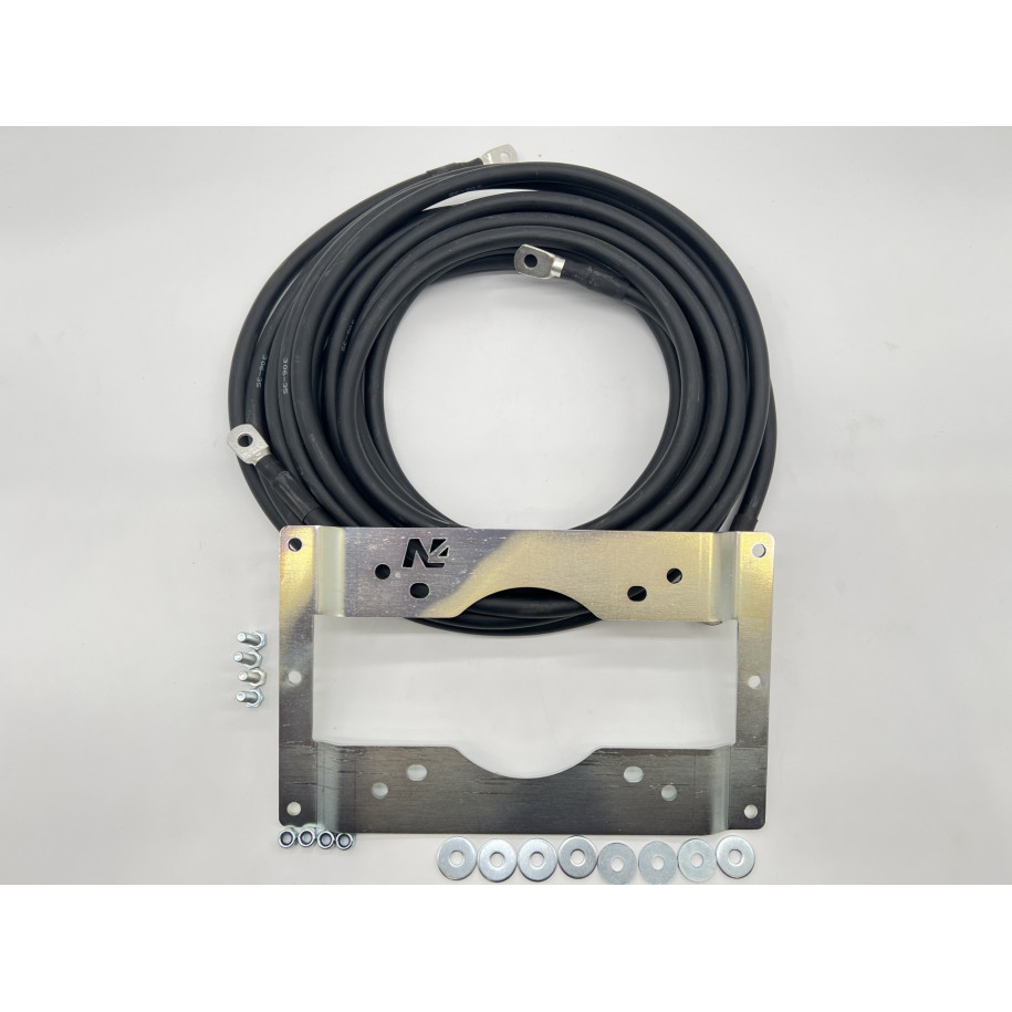 Kit support spécifique de fixation déport 3 mètres pour boitier relais de treuil Warn VR Evo Zeon Tabor N4-Offroad