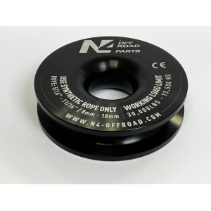 Anneau de treuillage 13.5T en aluminium anodisé noir N4-Offroad