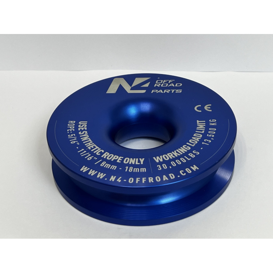 Anneau de treuillage 13.5T en aluminium anodisé bleu N4-Offroad