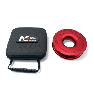 Anneau de treuillage alu 13.5T Ø148mm rouge N4-Offroad avec etui