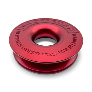 Anneau de treuillage alu 13.5T Ø148mm rouge N4-Offroad avec etui
