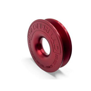 Anneau de treuillage alu 13.5T Ø148mm rouge N4-Offroad avec etui