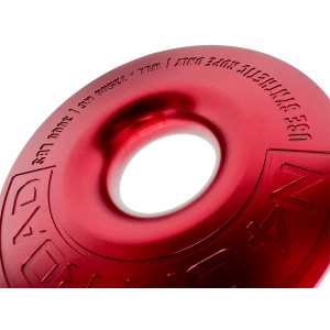 Anneau de treuillage alu 13.5T Ø148mm rouge N4-Offroad avec etui