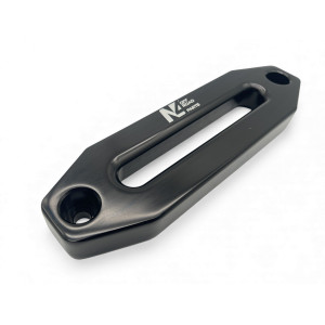 Ecubier aluminium noir pour corde de treuil synthétique N4-Offroad